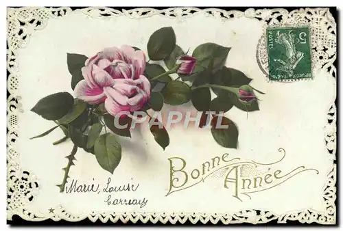 Cartes postales Bonne Annee Fleurs