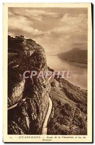 Cartes postales Aix les Bains Route de la Chambotte et lac du Bourget