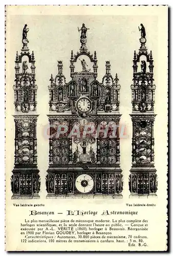 Cartes postales Besan�on L&#39Horloge Astronoimique