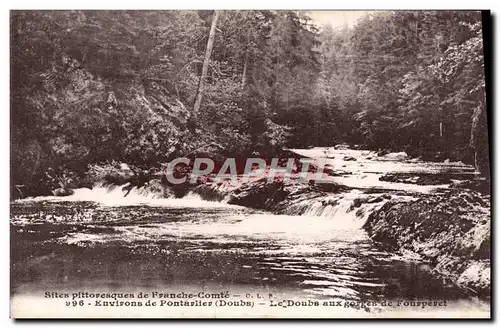 Cartes postales Environs de Pontarlier Le doubs aux gorges de Fourperet