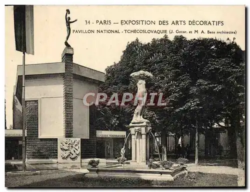 Ansichtskarte AK Paris Exposition des Arts Decoratifs Pavillon National Tchecoslovaquie