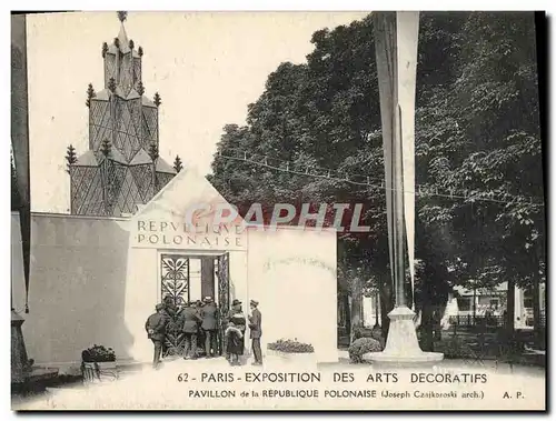 Ansichtskarte AK Paris Exposition des Arts Decoratifs Pavillon de la Republique Polonaise pologne