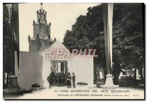 Ansichtskarte AK Paris Exposition des Arts Decoratifs Pavillon de la Republique Polonaise Pologne