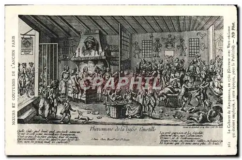 Ansichtskarte AK Moeurs et Coutumes de l&#39Ancien Paris Le cabaret de Ramponeau 1760