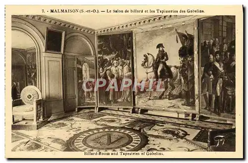 Cartes postales Malmaison Le Salon de Billard et les Tapisseries des Golbelins