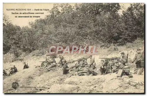 Ansichtskarte AK Guerre Moderne Foert de l&#39Aigle Section de mitrailleuse couvrant un mouvement de troupes Mili