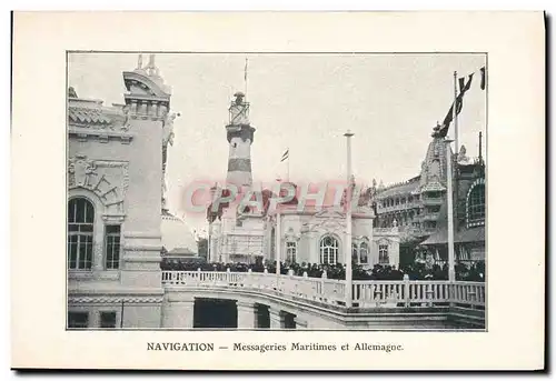 Cartes postales Navigation Messageries Maritimes et Allemague Paris