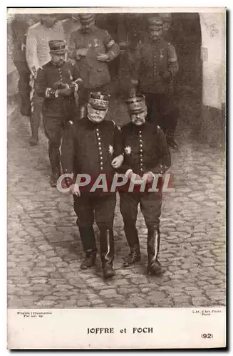 Cartes postales Joffre et Foch Militaria