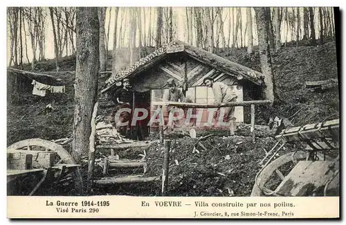 Cartes postales La Guerre En Voevre Villa construite par nos Poilus Militaria