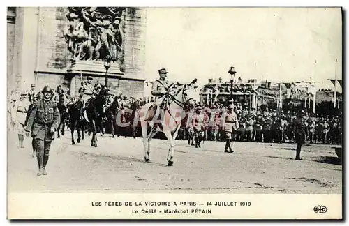 Cartes postales Les Fetes de la Victoire a Paris Le defile Marechal Petain