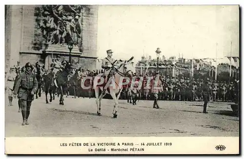 Cartes postales Les Fetes de la Victoire a Paris Le defile Marechal Petain