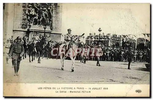 Cartes postales Les Fetes de la Victoire a Paris Le defile Marechal Petain