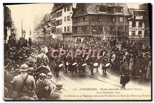 Cartes postales Strasbourg Entree solennelle du Marechal Petain 25 novembre 1918 La Nouba du 4eme regiment mixte