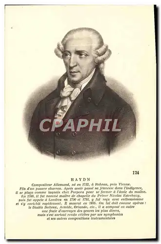 Cartes postales Haydn Compositeur Musique