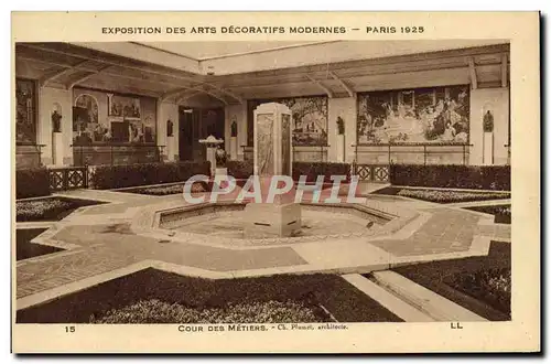 Cartes postales Exposition des Arts Decoratifs Modernes Paris Cour des Metiers