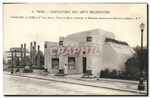 Cartes postales Paris Exposition des Arts Decoratifs Pavillon G Cres et C