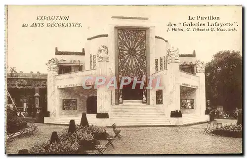 Cartes postales Exposition des Arts Decoratifs Le Pavillon des Galeries Lafayette