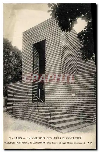 Cartes postales Paris Exposition des Arts Decoratifs Pavillon national du Danemark