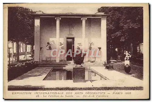 Cartes postales Exposition Internatonale des Arts Decoratifs Paris 1925 Pavillon de Suede