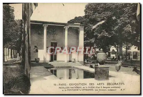 Cartes postales Exposition Internatonale des Arts Decoratifs Paris 1925 Pavillon de Suede