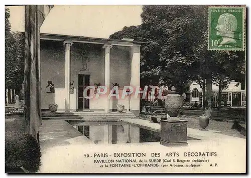 Cartes postales Exposition Internatonale des Arts Decoratifs Paris 1925 Pavillon de Suede