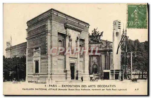 Ansichtskarte AK Paris Exposition des Arts Decoratifs pavillon National d&#39Italie