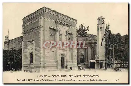 Ansichtskarte AK Paris Exposition des Arts Decoratifs Pavillon National d&#39Italie