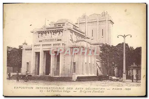 Cartes postales Exposition Internationale des Arts Decoratifs Paris Le Pavillon Belge