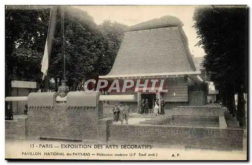 Cartes postales Paris Exposition des Arts Decoratifs Pavillon National des Pays Bas