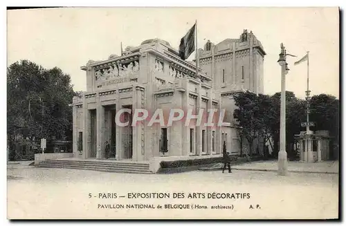 Cartes postales Paris Exposition des Arts Decoratifs Pavillon National de Belgique