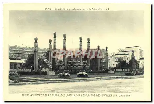 Ansichtskarte AK Paris Exposition Internationale des Arts Decoratifs Decor architectural et floral des jardins l&