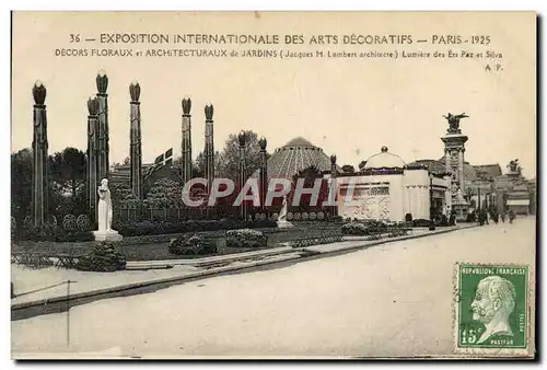 Cartes postales Exposition lnternationale des Arts Decoratifs Paris Jardins Floraux et Architecturaux de Jardins