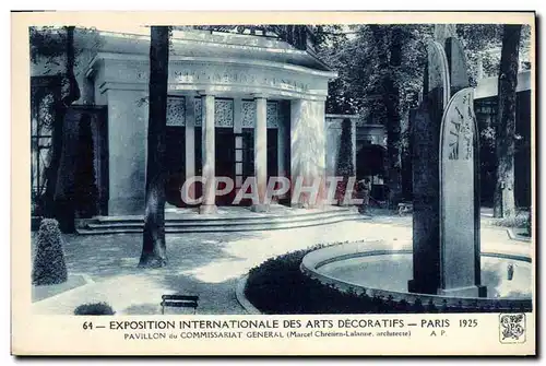 Ansichtskarte AK Exposition Internationale des Arts Decoratifs Paris Pavillon du Commissariat General