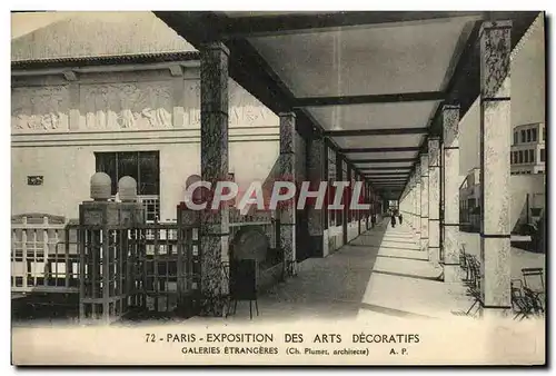 Cartes postales Paris Exposition des Arts Decoratifs Galeries Etrangeres