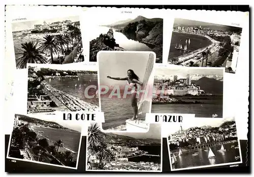 Cartes postales moderne Cote D&#39Azur Souvenir Ski Nautique