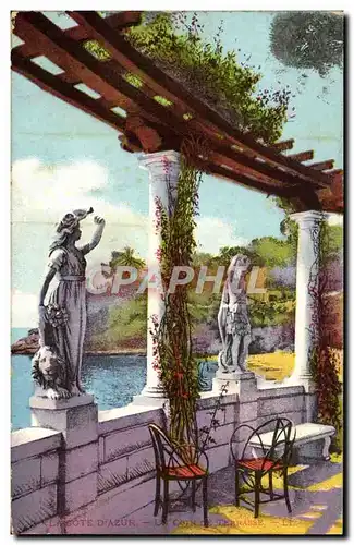 Cartes postales Cote d&#39azur Coin de terrrasse