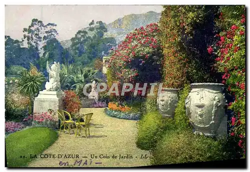 Cartes postales Cote D&#39Azur Un Coin de Jardin