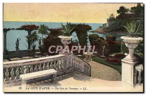 Cartes postales La Cote D&#39Azur Un Coin de Terrasse