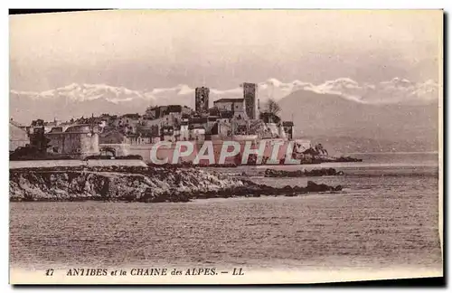 Ansichtskarte AK Antibes et la Chaine Des Alpes