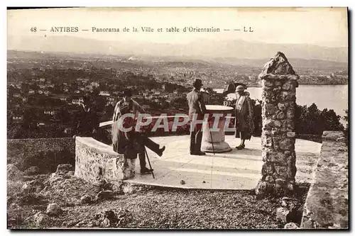 Cartes postales Antibes Panorama de la Ville et Table d&#39orientation