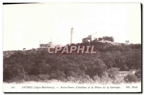 Cartes postales Antibes Notre Dame d&#39Antibes et le Phare de la Garoupe Phare