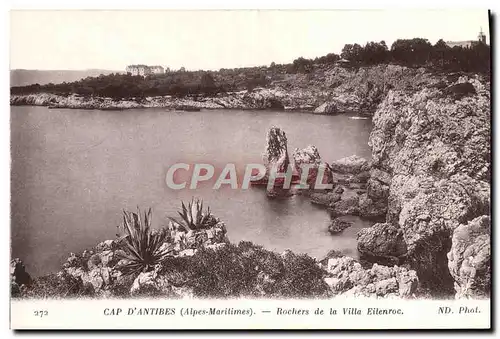 Cartes postales Antibes Rochers de la Ville Eilenroc