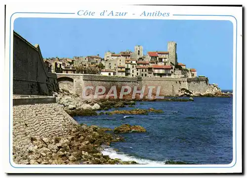 Cartes postales moderne Antibes Cote D&#39Azur La vieille ville et les remparts