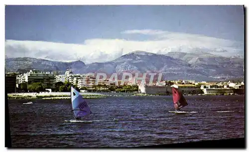 Cartes postales moderne Antibes Planches a Voile Devant la Ville