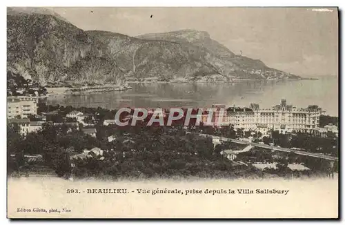 Cartes postales Beaulieu Vue Generale Prise depuis la Villa Salisbury