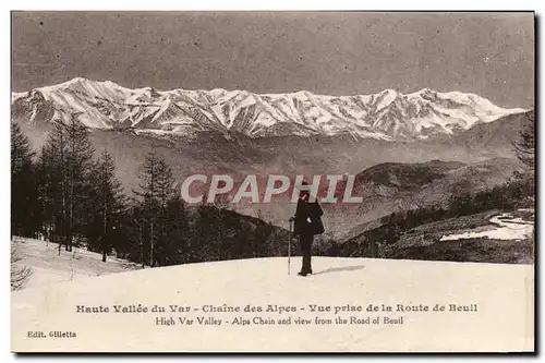 Ansichtskarte AK Haute Vallee de Var Chaine des Alpes Vue prise de la route de Beuil