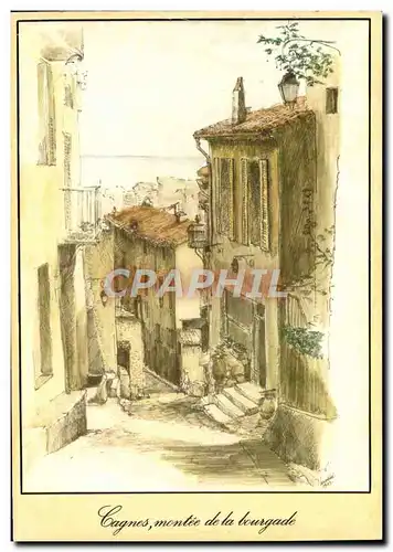 Cartes postales moderne Cagnes Montee de la bourgade