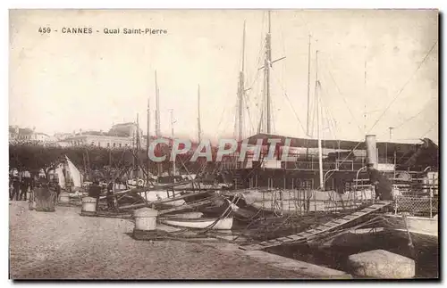 Cartes postales Cannes Quai Saint Pierre Bateaux