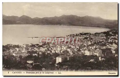 Cartes postales Cannes Panorama Pris de la Californie