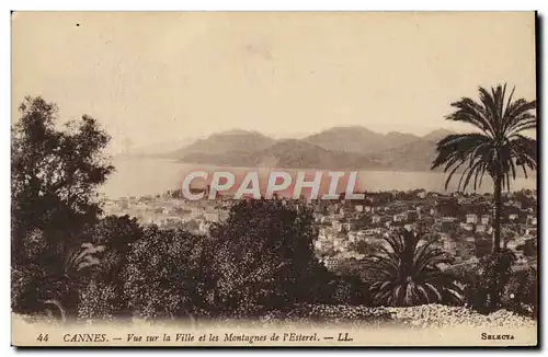 Ansichtskarte AK Cannes Vue Sur la Ville et les Montagnes de L&#39Esterel